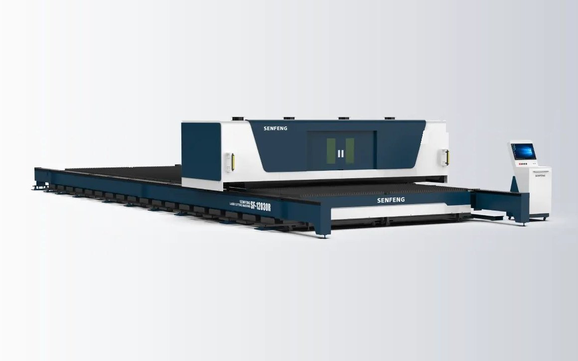 3 × 12 metre kesim tablalı Senfeng fiber lazer kesim tezgâhı